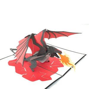 Premium Fire Breathing Dragon 3D Pop Up Card